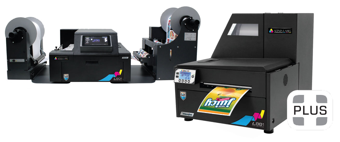 La technologie Watershield est disponible dans les imprimantes d'étiquettes couleur numériques L801 Plus et L901 Plus d'Afinia Label.