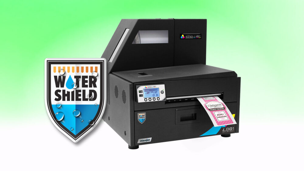L801 Plus for water and moisture resistant inkjet printed labels