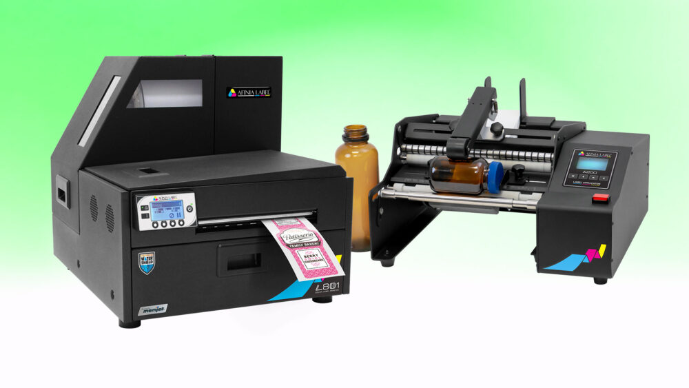 L801 Plus with A200 Bottle Label Applicator