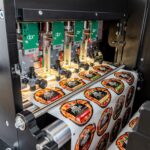 Four tandem plotter heads for increased digital label cutting speed