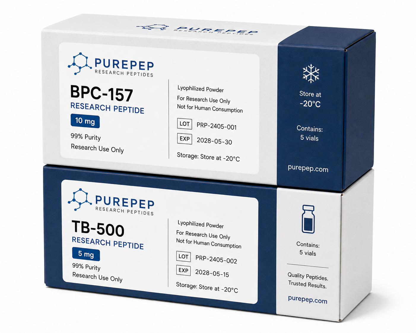 box carton packaging label peptide kit custom printing
