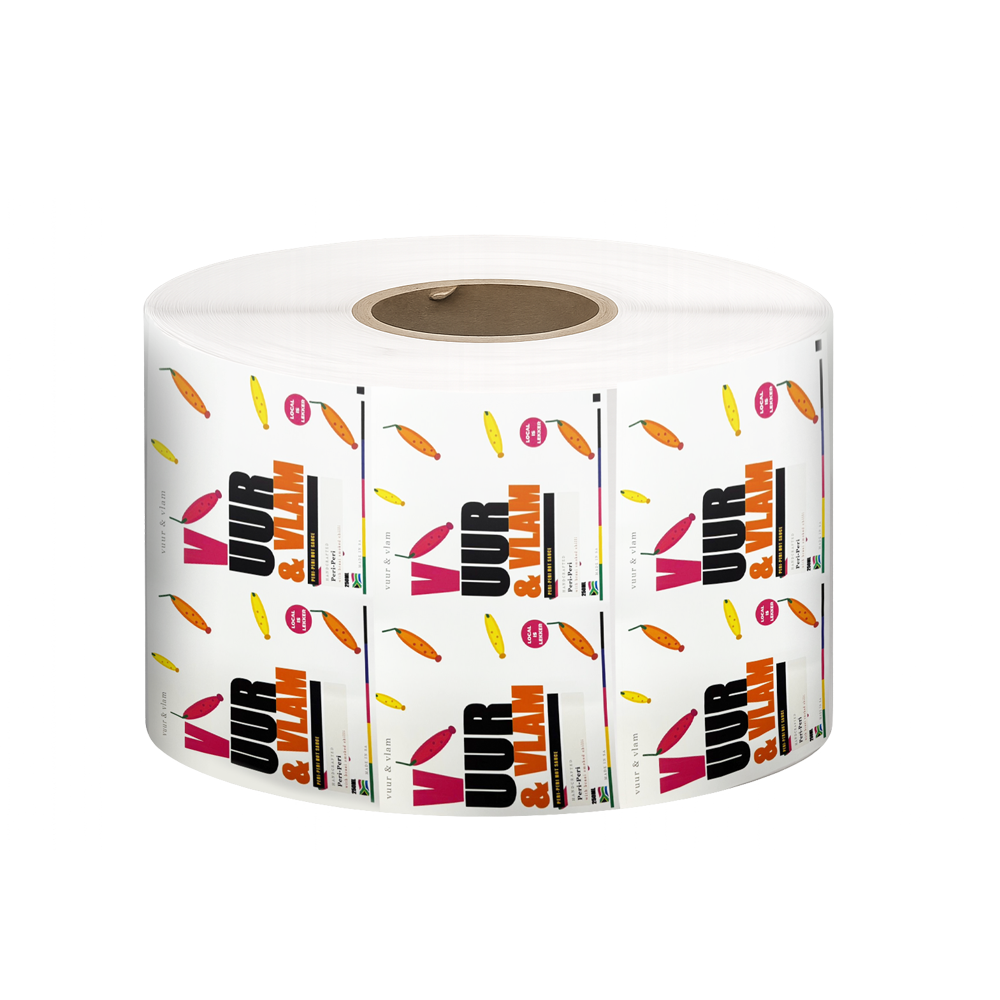 finished print label rolls food retail products