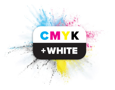 Impression CMJN plus Blanc avec l'Afinia Label LT5C