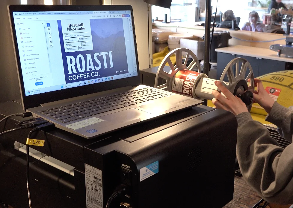 Roasti Coffee discusses printing on demand inkjet labels with the Afinia Label L701